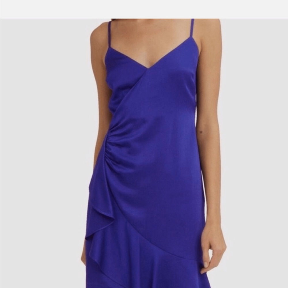 Intermix Blue Ruffle Dress - Picture 2 of 2